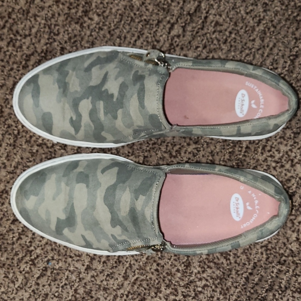 Dr. Scholls Green Camo Slip On Shoes